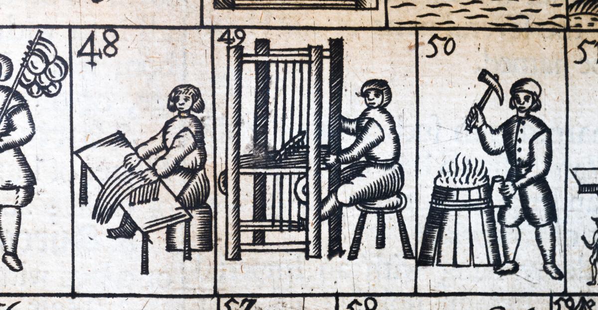 Things to Sit On in Randle Holme's The Academy of Armory, York, England, 1688 2