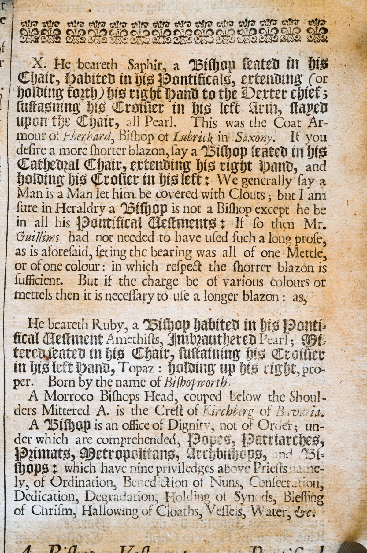 The description of the Bishop
