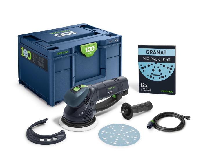  alt="Limited Edition Rotex RO 150 150mm (6") FEQ Rotex Sander in Blue Systainer³ (#578238)"