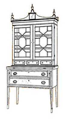 Sheraton Secretary-Bookcase