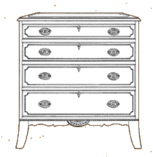 1740 Hepplewhite Chest of Drawers