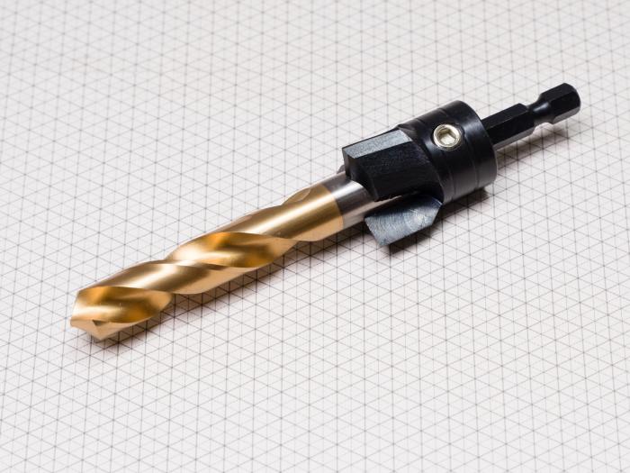  alt="7/16" x 1"    3-Flute Flat Bottom Counterbore with TiN coated twist drill(#36428)"